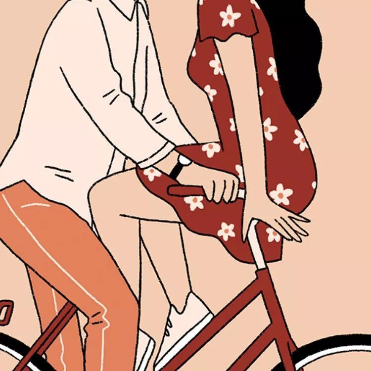 Affiche Lovers on bike