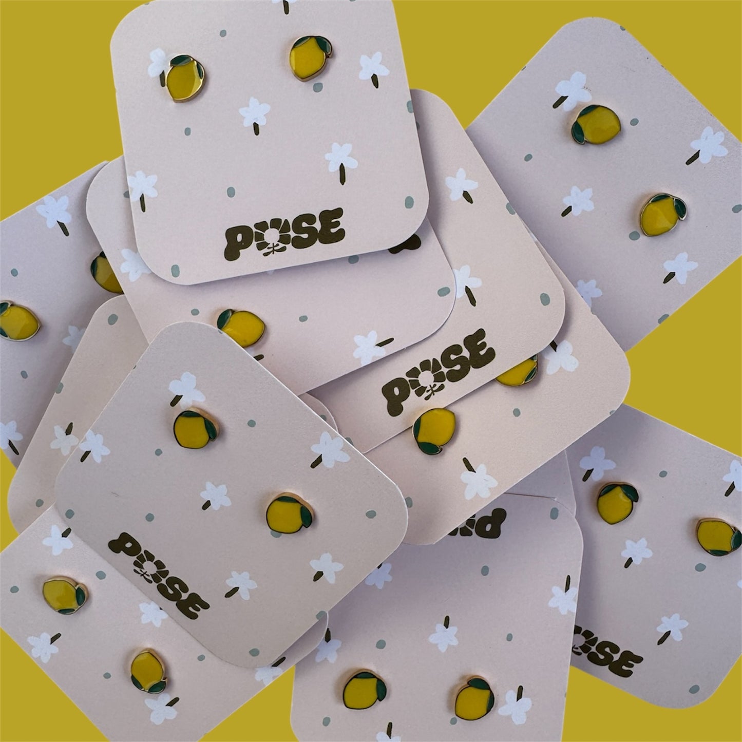 Boucles d'oreille puce Mini Citron