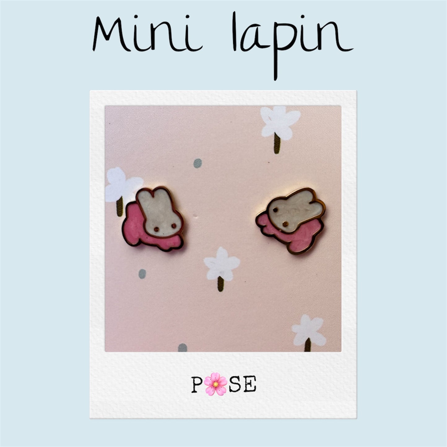 Boucles d'oreille puce Mini Lapin