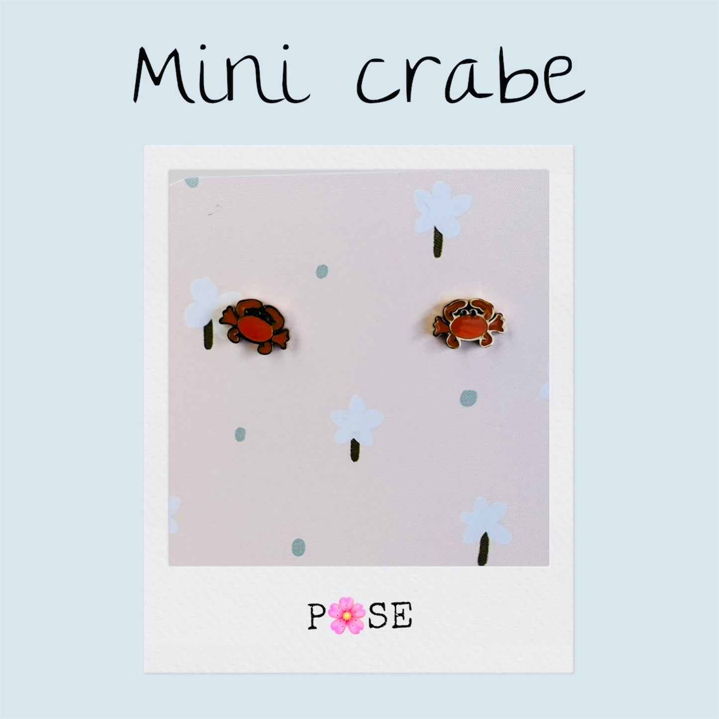 Boucles d'oreille puce Mini Crabe