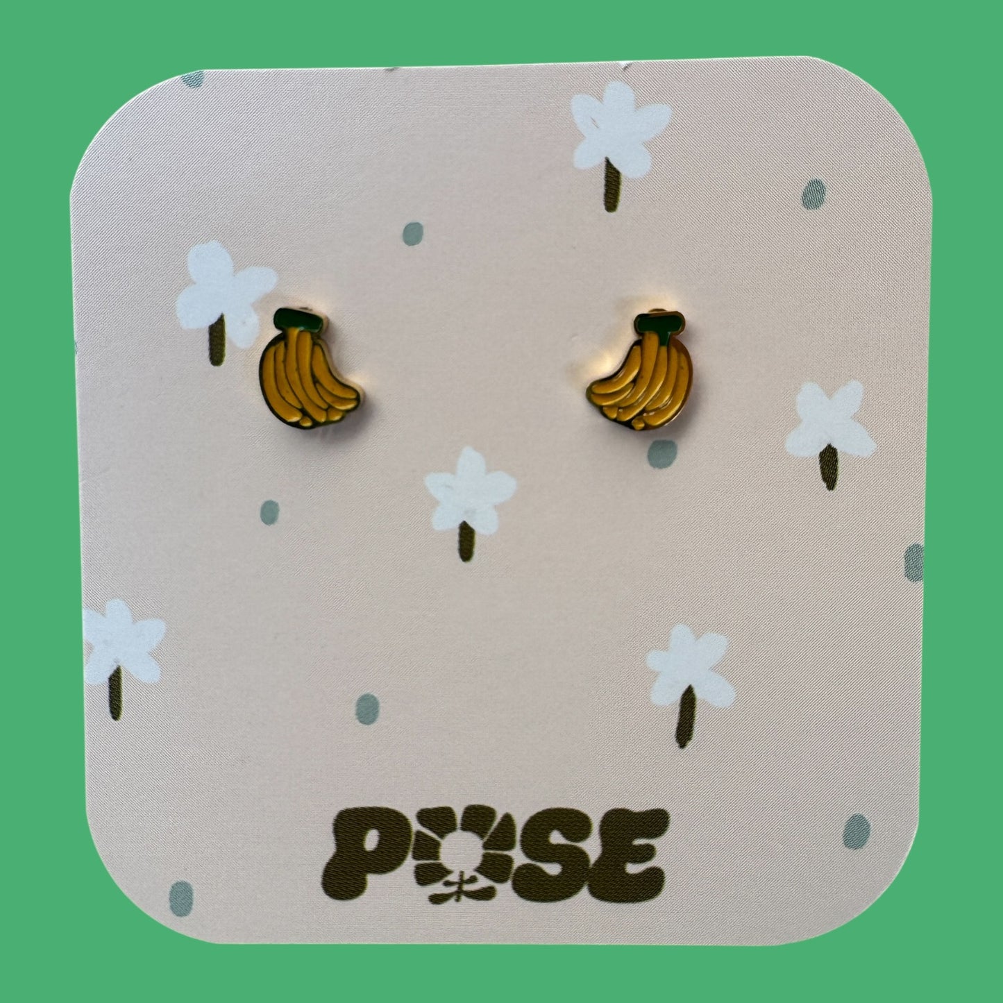 Boucles d'oreille puce Mini Banane
