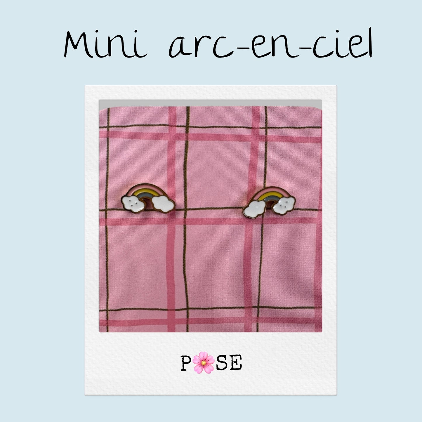 Boucles d'oreille puce Mini Arc-en-ciel