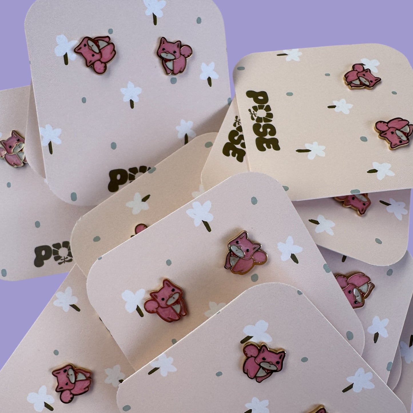 Boucles d'oreille puce Mini Renard