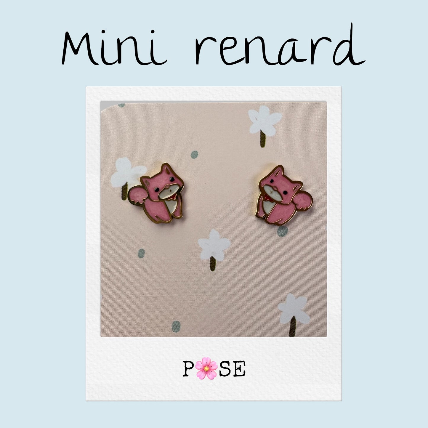 Boucles d'oreille puce Mini Renard