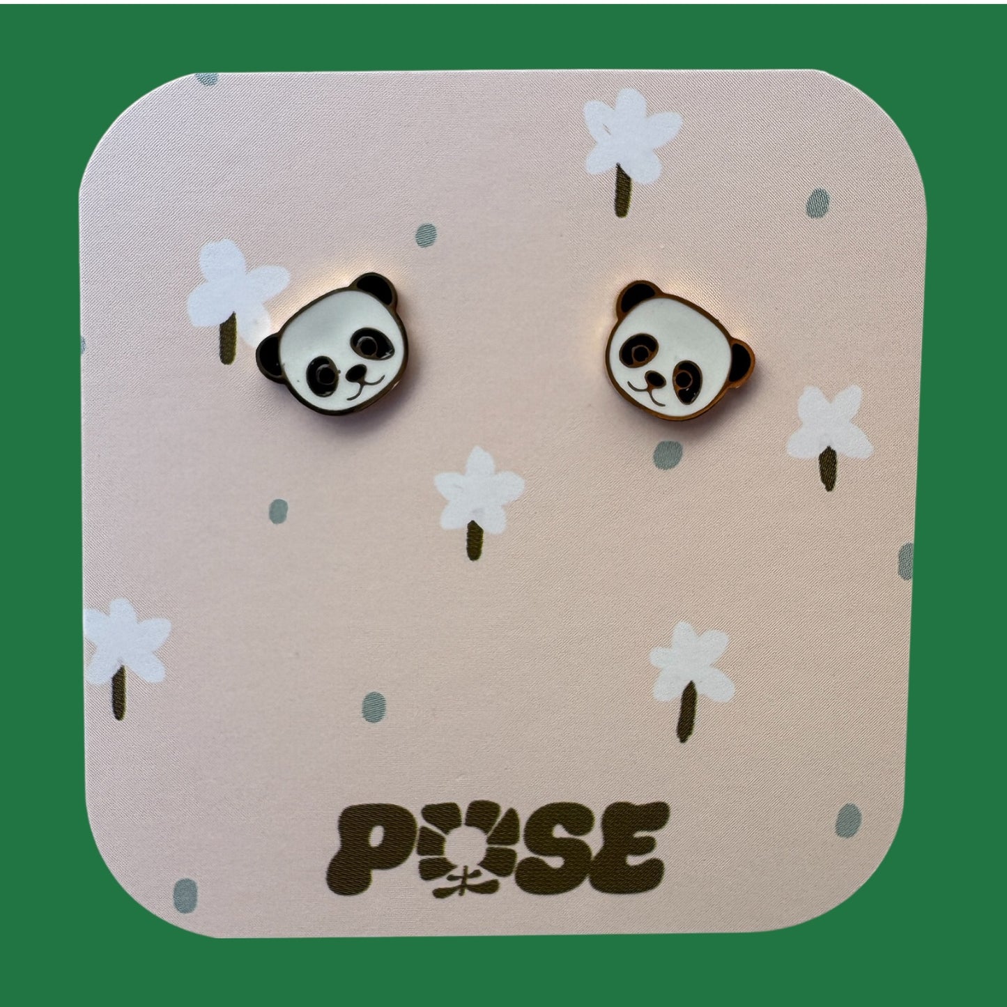 Boucles d'oreille puce Mini Panda