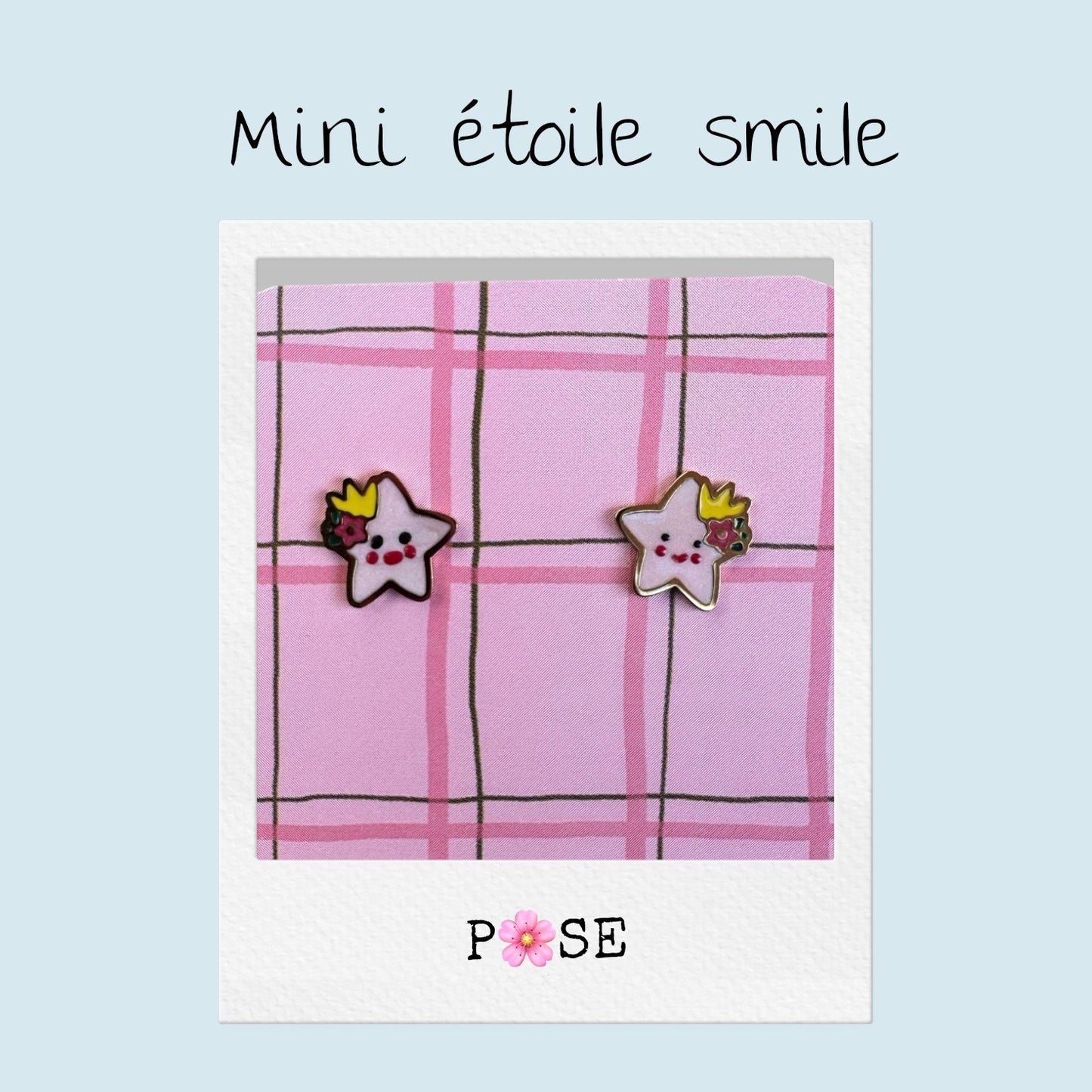 Boucles d'oreille puce Mini Étoile smile