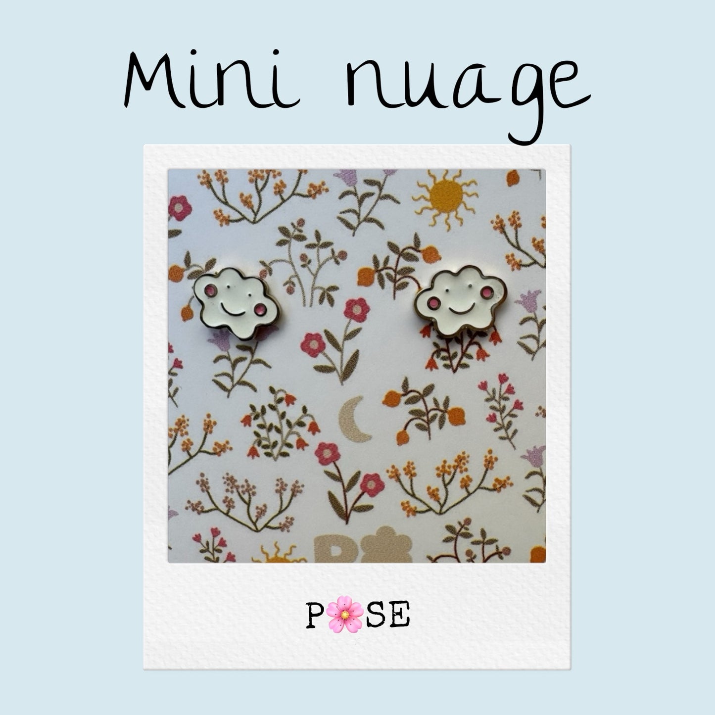 Boucles d'oreille puce Mini Nuage