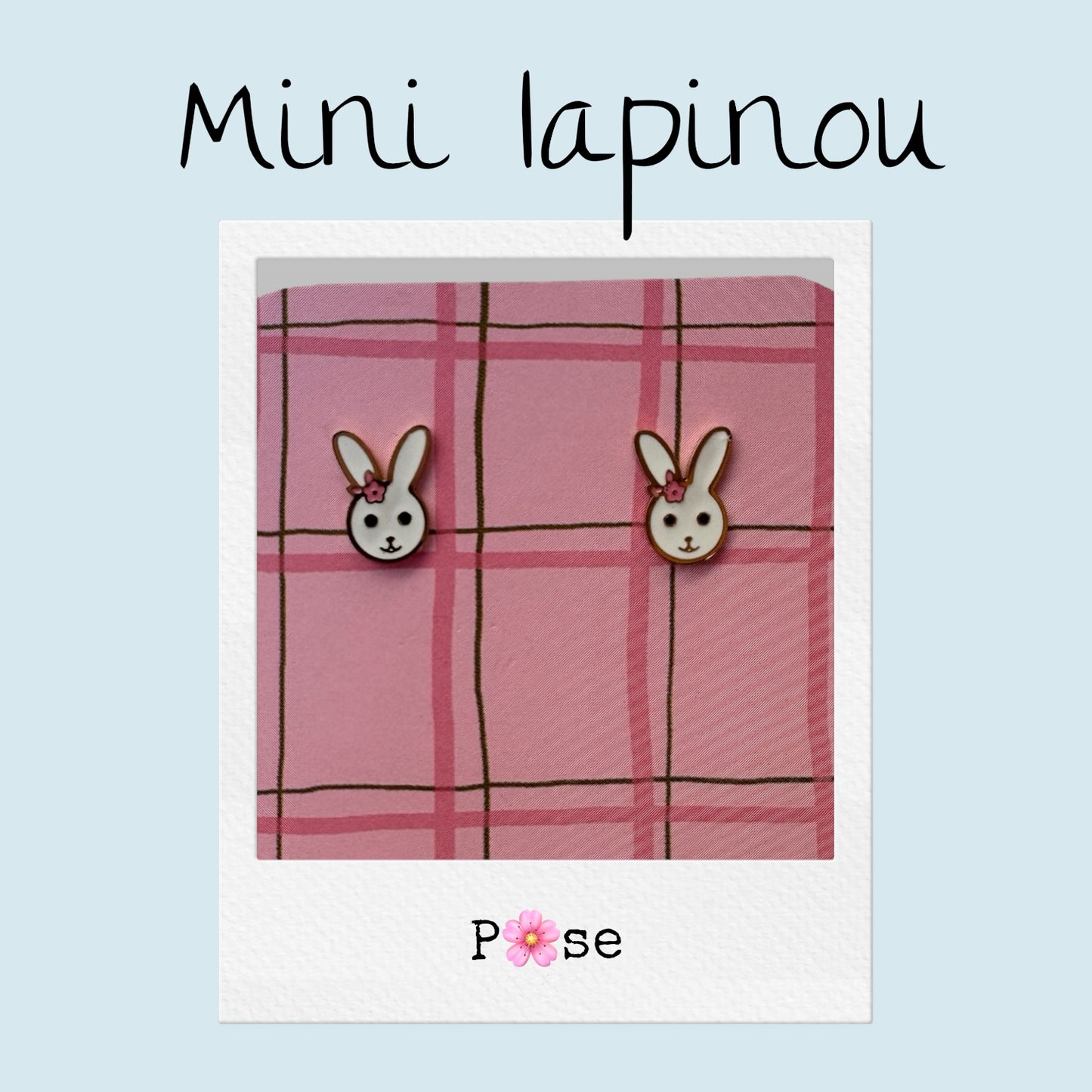 Boucles d'oreille puce Mini Lapinou
