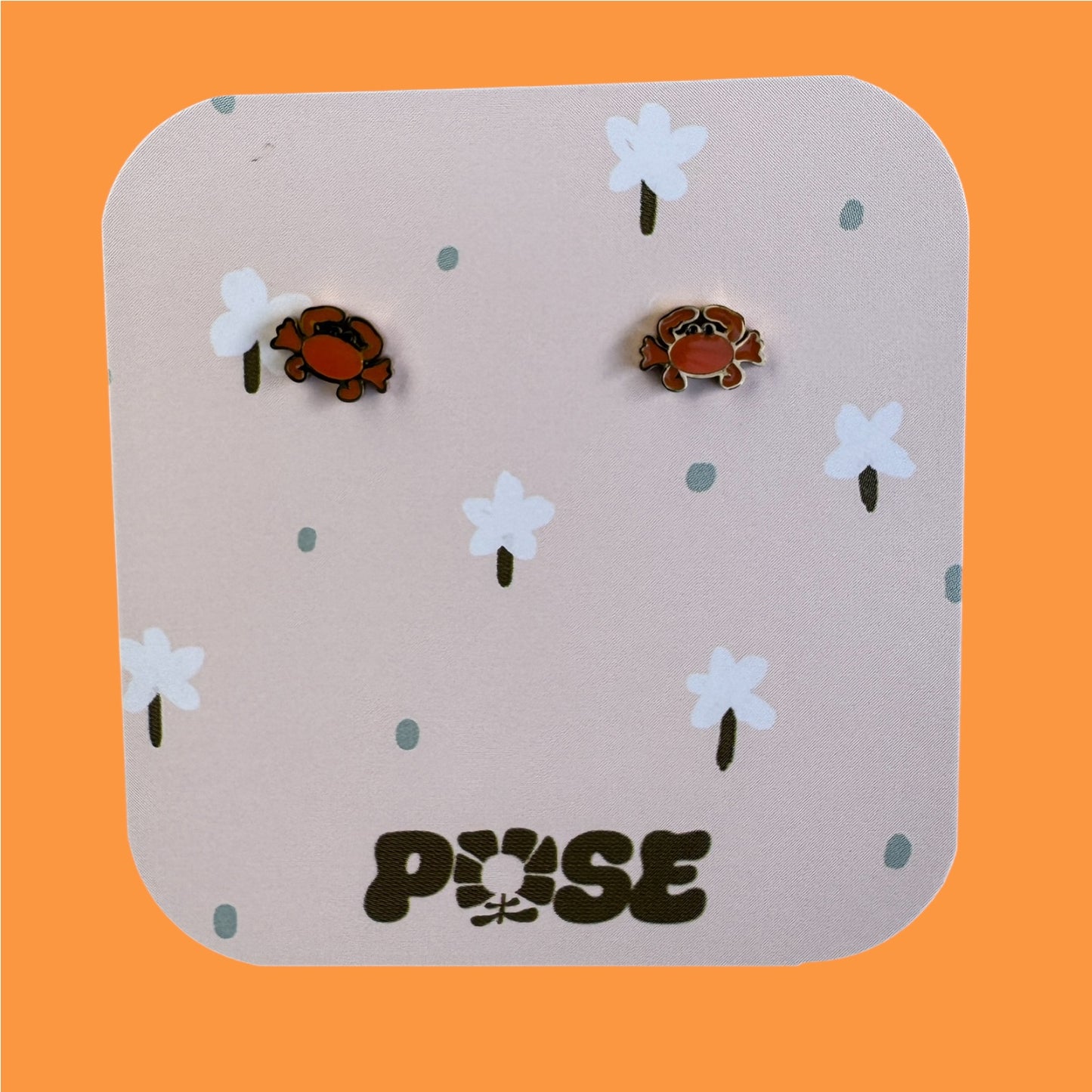 Boucles d'oreille puce Mini Crabe