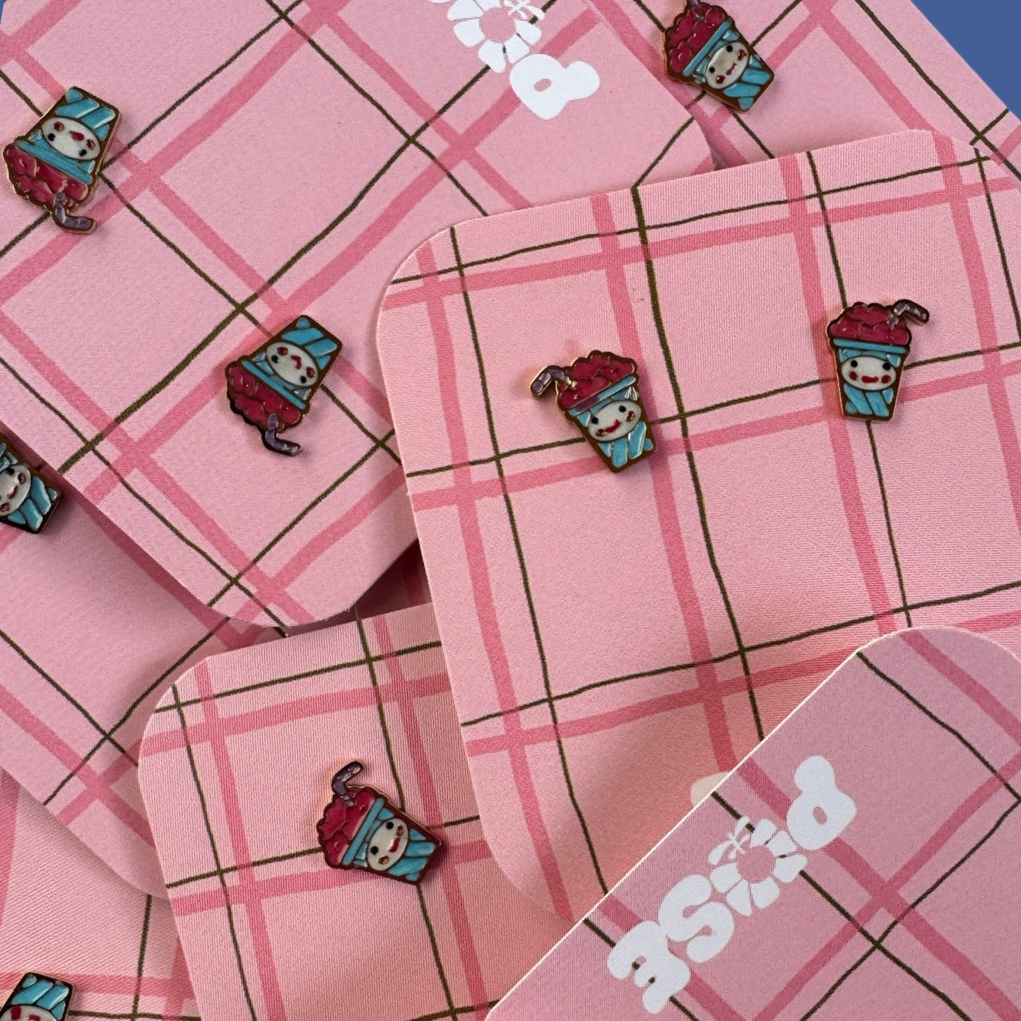 Boucles d'oreille puce Mini Bubble tea