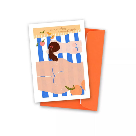 Carte postale Peau de pêche