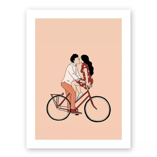 Affiche Lovers on bike