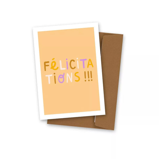 Carte postale Félicitations