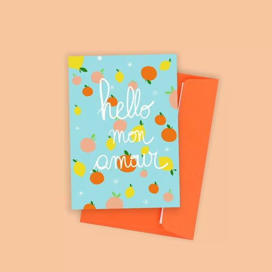 Carte postale Hello mon amour
