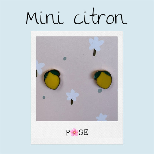 Boucles d'oreille puce Mini Citron