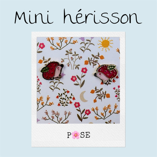 Boucles d'oreille puce Mini Hérisson