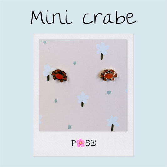 Boucles d'oreille puce Mini Crabe