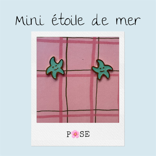 Boucles d'oreille puce Mini Étoile de mer