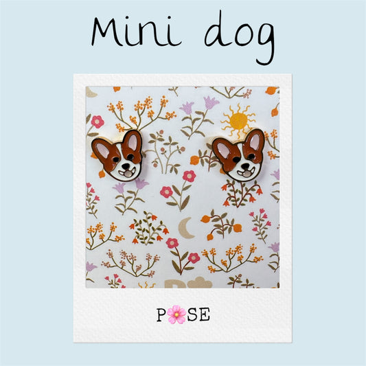 Boucles d'oreille puce Mini Dog