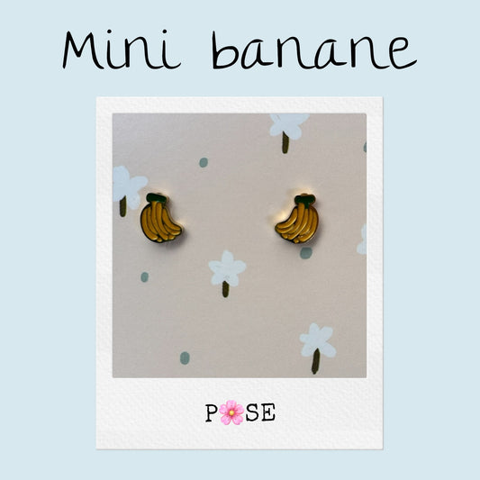 Boucles d'oreille puce Mini Banane