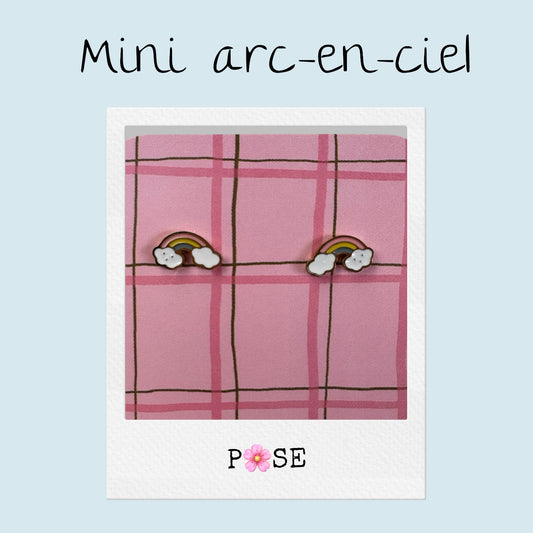 Boucles d'oreille puce Mini Arc-en-ciel