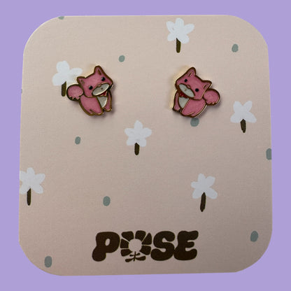 Boucles d'oreille puce Mini Renard