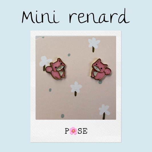 Boucles d'oreille puce Mini Renard