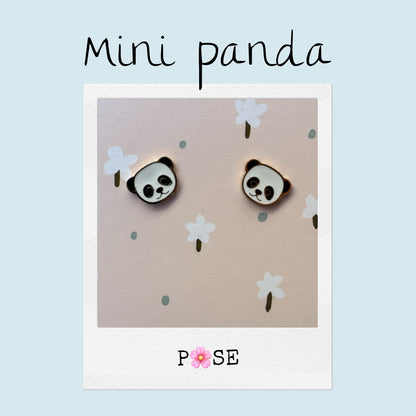 Boucles d'oreille puce Mini Panda