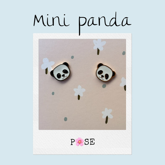 Boucles d'oreille puce Mini Panda
