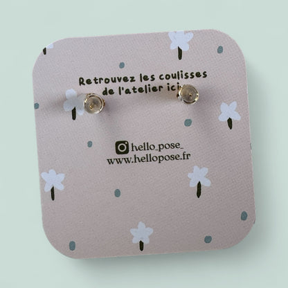 Boucles d'oreille puce Mini Cup cake
