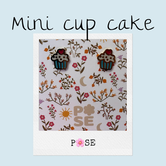Boucles d'oreille puce Mini Cup cake