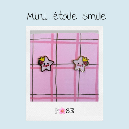 Boucles d'oreille puce Mini Étoile smile