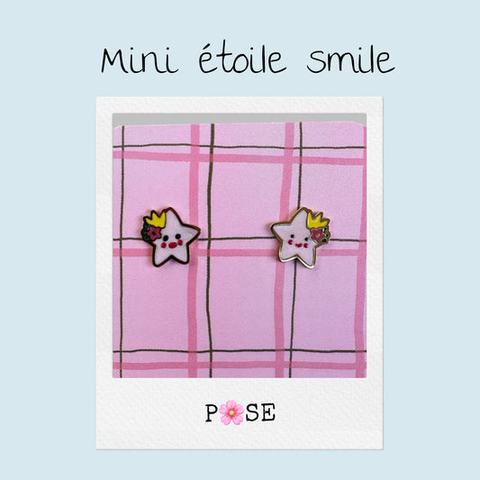 Boucles d'oreille puce Mini Étoile smile