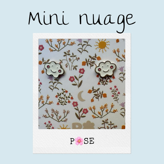 Boucles d'oreille puce Mini Nuage