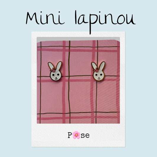 Boucles d'oreille puce Mini Lapinou