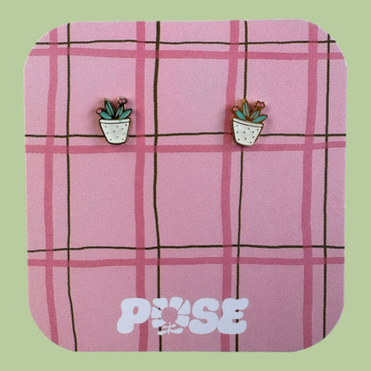 Boucles d'oreille puce Mini Plante