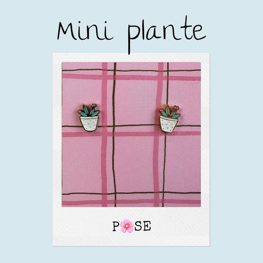 Boucles d'oreille puce Mini Plante